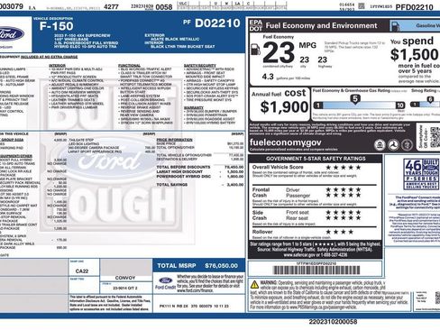 Certified 2023 Ford F150 Lariat w/ Equipment Group 502A High AWD/4WD image 38