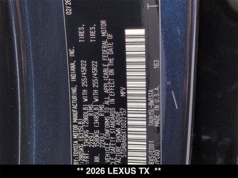 New 2026 Lexus TX 500h AWD w/ Technology Package image 22