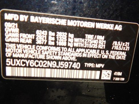 Used 2022 BMW X6 xDrive40i w/ Executive Package image 7