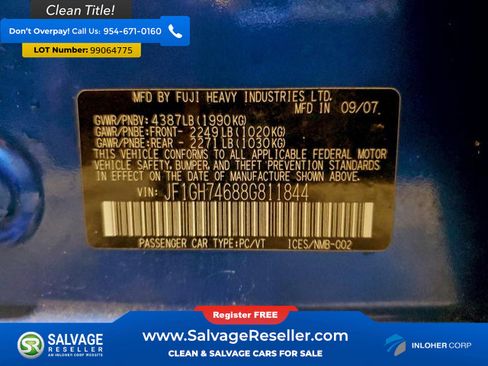 Used 2008 Subaru Impreza WRX Hatchback w/ Sport Trim 1G image 16