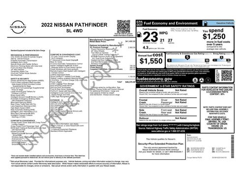 Used 2022 Nissan Pathfinder SL w/ SL Premium Package AWD/4WD image 53