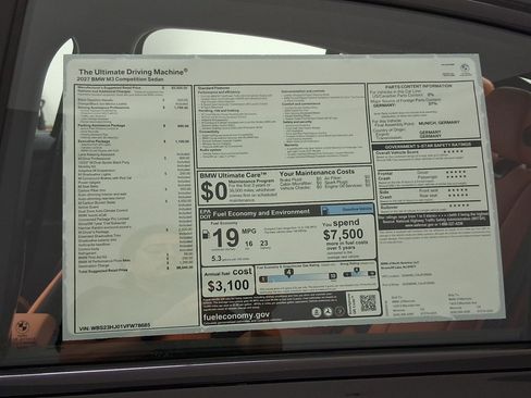New 2027 BMW M3 Competition w/ M Driver's Package RWD image 36