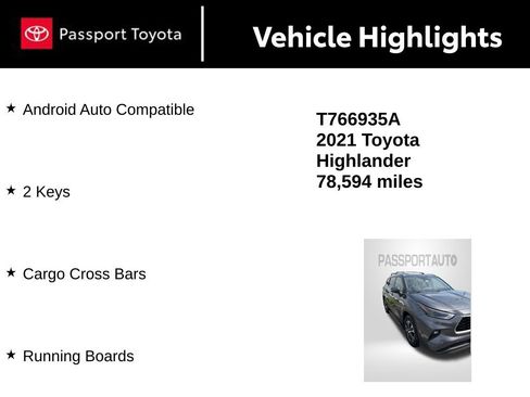 Certified 2021 Toyota Highlander XLE AWD/4WD image 11