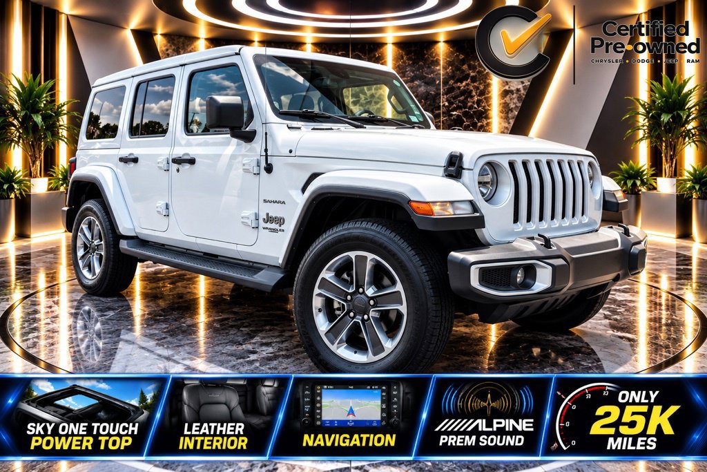 Certified 2022 Jeep Wrangler Unlimited Sahara AWD/4WD 360° Tour