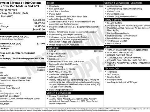 Used 2020 Chevrolet Silverado 1500 Custom Trail Boss w/ Custom Convenience Package image 44