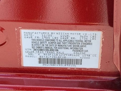 New 2025 Nissan Versa SV w/ Trunk Package image 11