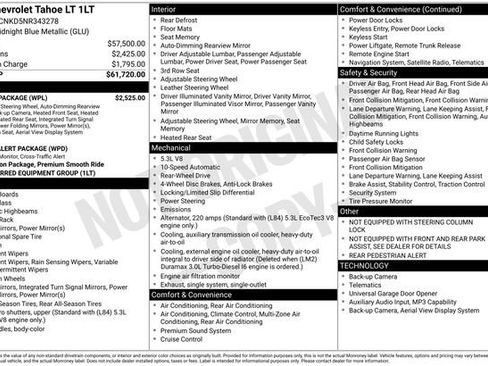 Used 2022 Chevrolet Tahoe LT w/ Luxury Package RWD image 5