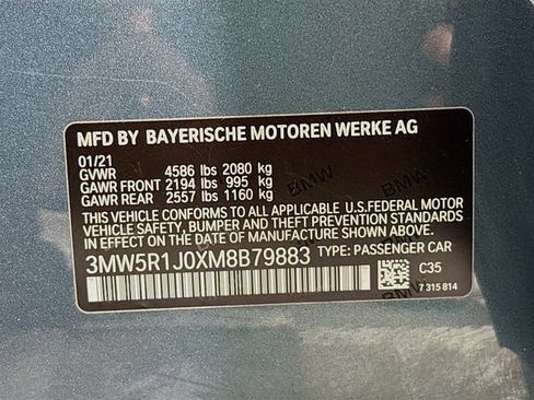 Used 2021 BMW 330i Sedan w/ Driving Assistance Package RWD image 32