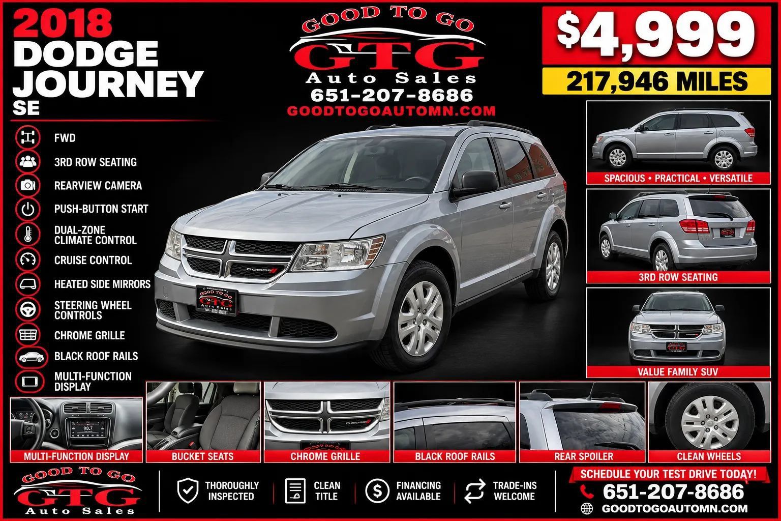 Used 2018 Dodge Journey SE FWD image 1