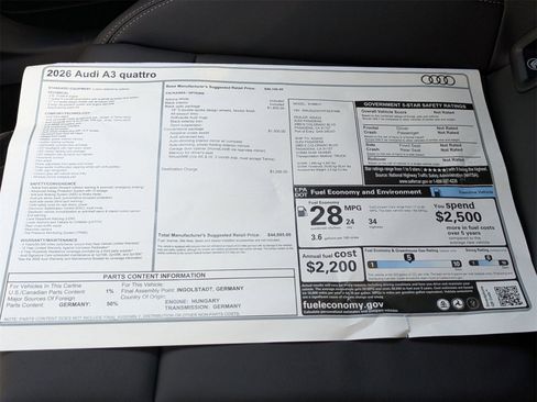 New 2026 Audi A3 2.0T Premium image 18
