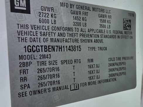 Used 2017 Chevrolet Colorado W/T w/ WT Convenience Package image 36