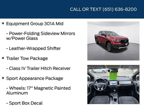 Used 2020 Ford Ranger XLT w/ Equipment Group 301A Mid AWD/4WD image 10