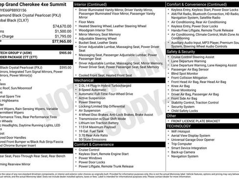 Used 2023 Jeep Grand Cherokee Summit w/ Luxury Tech Group V image 35