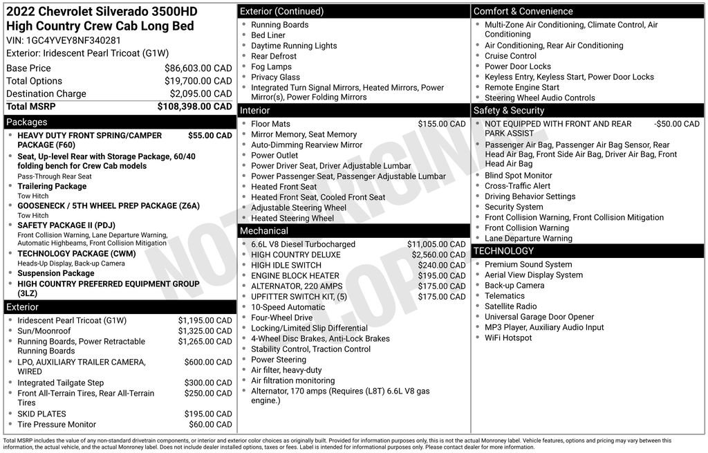 Used 2022 Chevrolet Silverado 3500 High Country AWD/4WD image 27