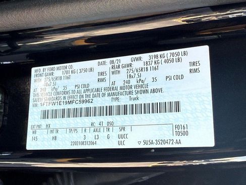 Certified 2021 Ford F150 Lariat w/ Equipment Group 502A High AWD/4WD image 34