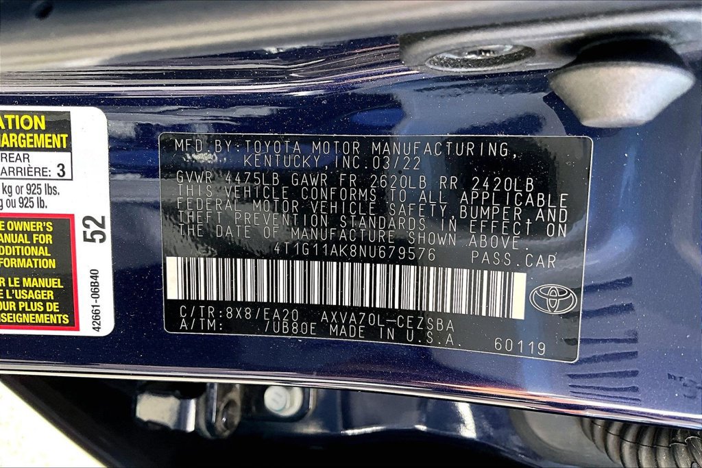 Used 2022 Toyota Camry SE w/ Carpet Mat Package (TMS) FWD image 31