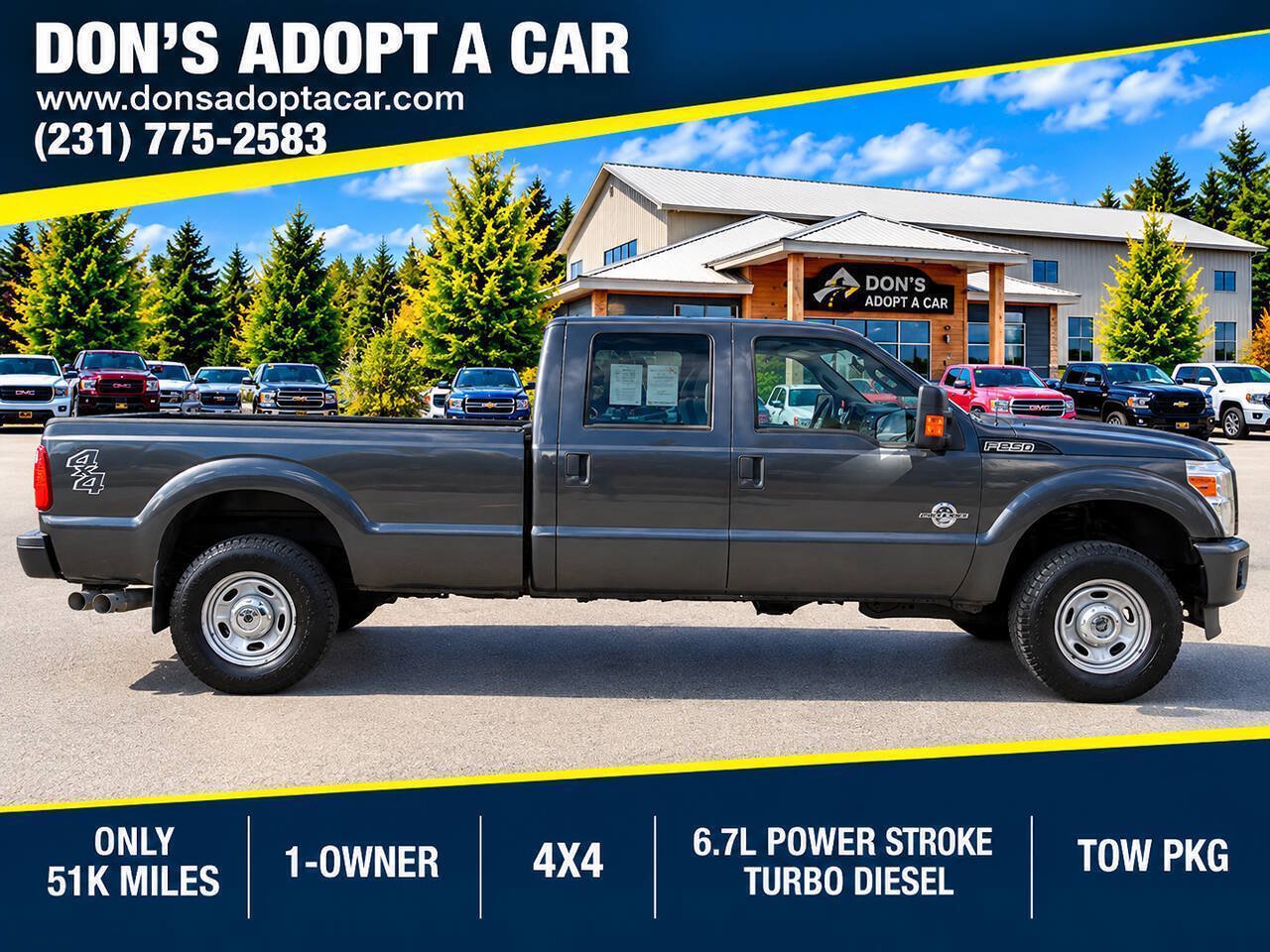 Used 2015 Ford F250 4x4 Crew Cab XL w/ Power Equipment Group image 1
