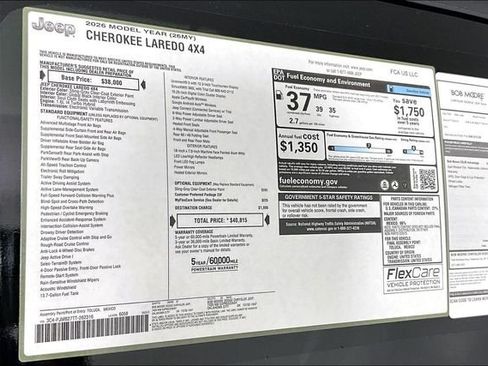 New 2026 Jeep Cherokee Laredo AWD/4WD image 14