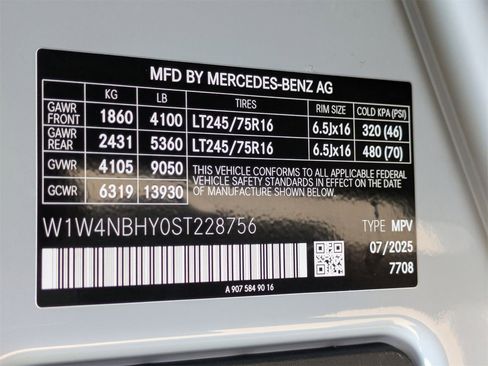New 2025 Mercedes-Benz Sprinter 2500 image 14