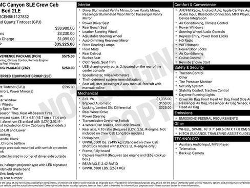 Used 2019 GMC Canyon SLE w/ SLE Convenience Package image 27