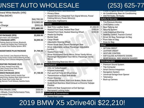 Used 2019 BMW X5 xDrive40i AWD/4WD image 51