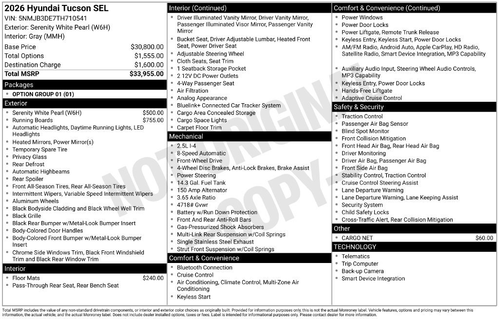 Certified 2026 Hyundai Tucson SEL Plus FWD image 33