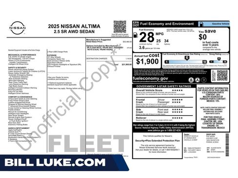 Used 2025 Nissan Altima 2.5 SR AWD/4WD image 1