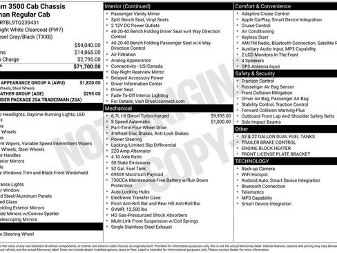 New 2026 RAM 3500 Tradesman w/ Chrome Appearance Group A AWD/4WD image 29