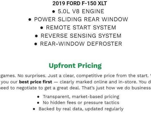 Used 2019 Ford F150 XLT w/ Equipment Group 302A Luxury AWD/4WD image 2