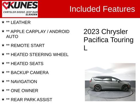 Used 2023 Chrysler Pacifica Touring-L w/ Uconnect Theater Family Group AWD/4WD image 3