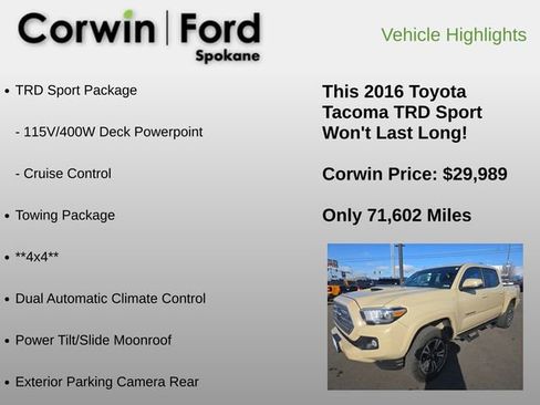 Used 2016 Toyota Tacoma TRD Sport image 12