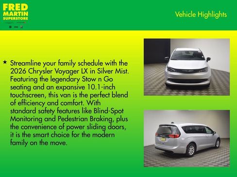New 2026 Chrysler Voyager LX FWD image 8