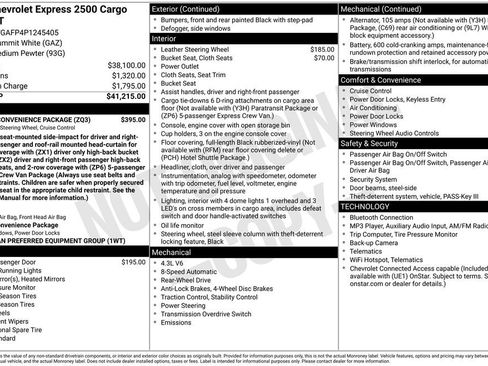 Used 2023 Chevrolet Express 2500 w/ Driver Convenience Package RWD image 9