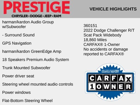 Used 2022 Dodge Challenger R/T Scat Pack RWD image 8