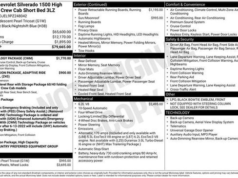Used 2023 Chevrolet Silverado 1500 High Country w/ Technology Package AWD/4WD image 9