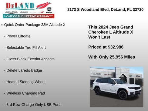 Used 2024 Jeep Grand Cherokee L Altitude AWD/4WD image 12