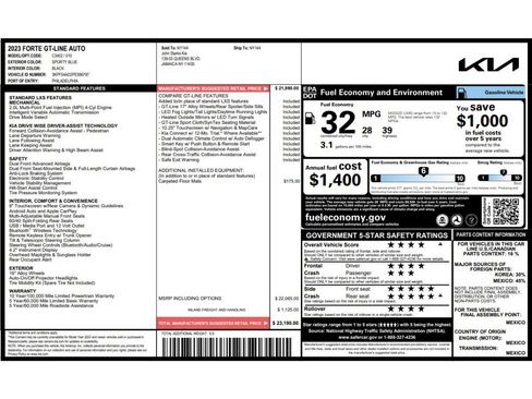 Certified 2023 Kia Forte GT-Line FWD image 9