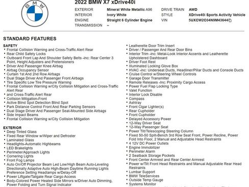 Used 2022 BMW X7 xDrive40i w/ M Sport Package AWD/4WD image 21