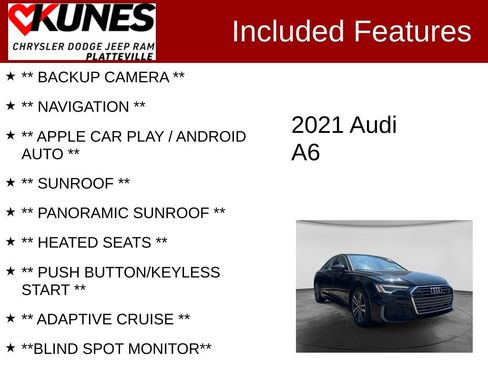 Used 2021 Audi A6 Premium Plus w/ Premium Plus Package AWD/4WD image 2