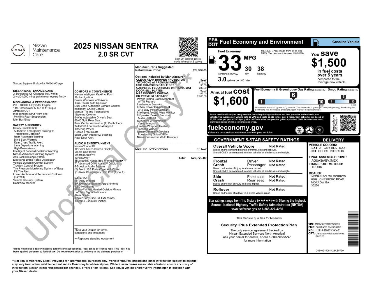 Certified 2025 Nissan Sentra SR w/ SR Premium Package FWD image 35