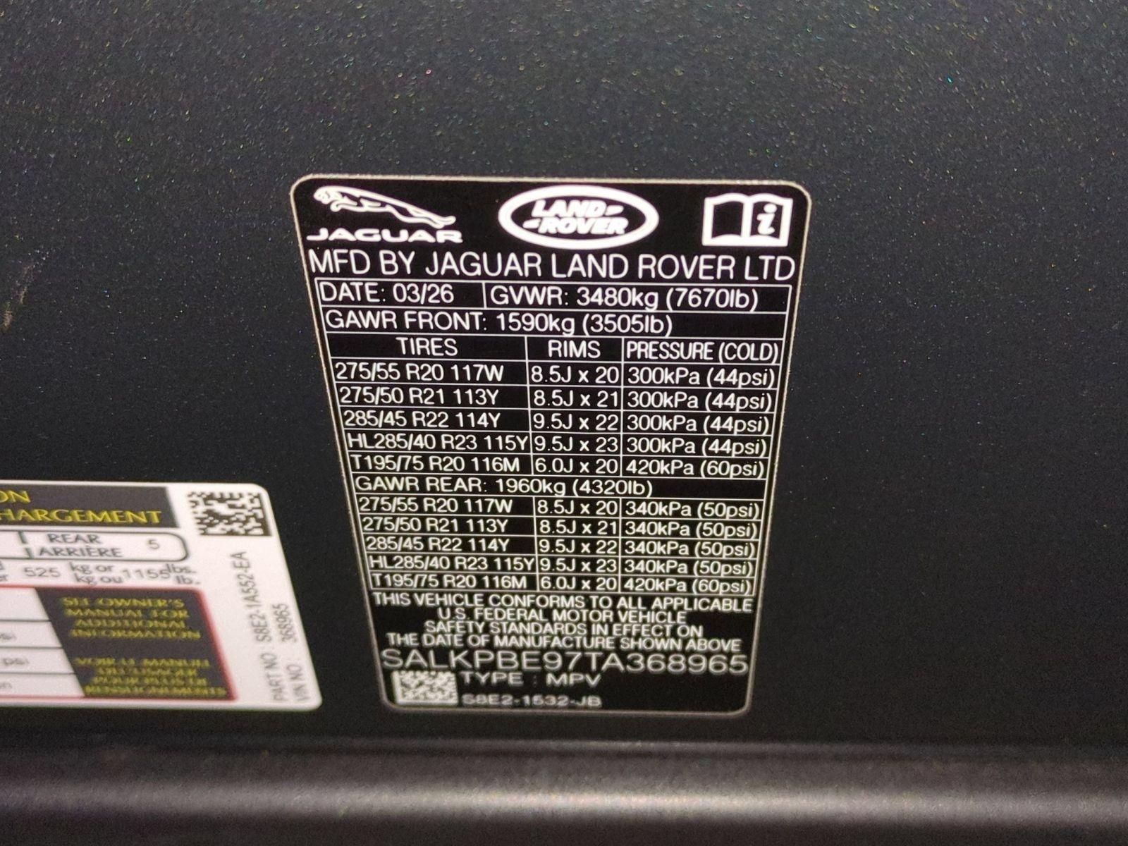 New 2026 Land Rover Range Rover Long Wheelbase SE AWD/4WD image 31