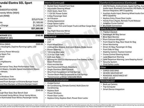 New 2026 Hyundai Elantra SEL Sport w/ Cargo Package image 5