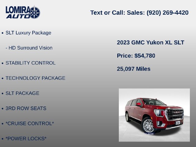 Used 2023 GMC Yukon XL SLT w/ SLT Luxury Package AWD/4WD image 27
