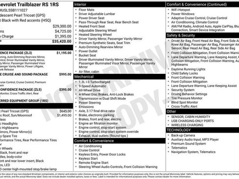 Certified 2025 Chevrolet TrailBlazer RS w/ Convenience Package image 7