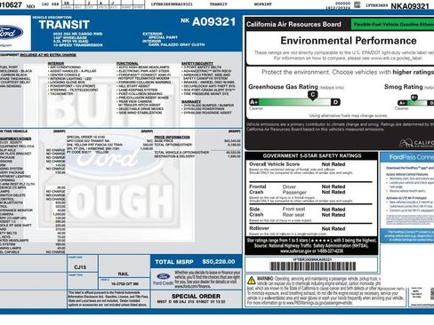 Used 2022 Ford Transit 250 148 High Roof Extended w/ Parcel Delivery Package RWD image 6