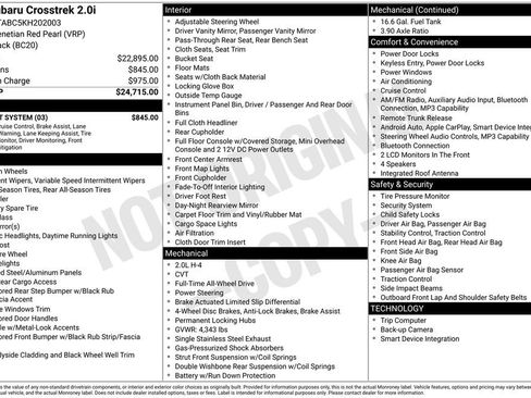 Used 2019 Subaru Crosstrek 2.0i w/ Eyesight System AWD/4WD image 9