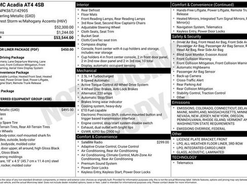 New 2026 GMC Acadia AT4 w/ LPO, Floor Liner Package image 28