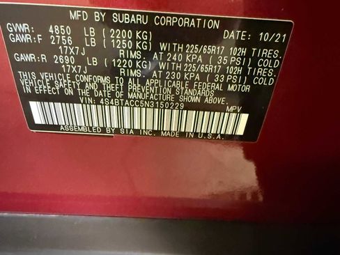 Certified 2022 Subaru Outback Premium AWD/4WD image 42