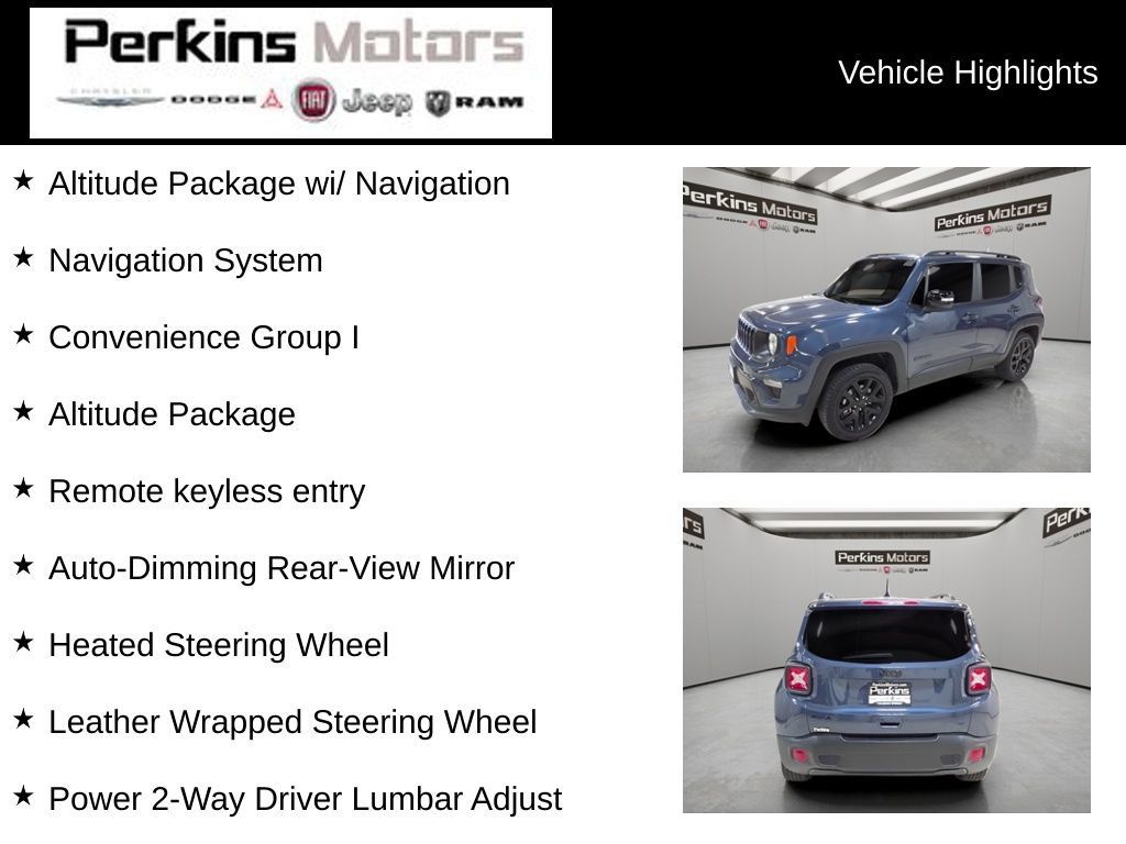 Certified 2023 Jeep Renegade Altitude w/ Convenience Group I AWD/4WD image 7