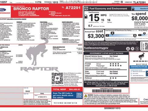 New 2026 Ford Bronco Raptor AWD/4WD image 20